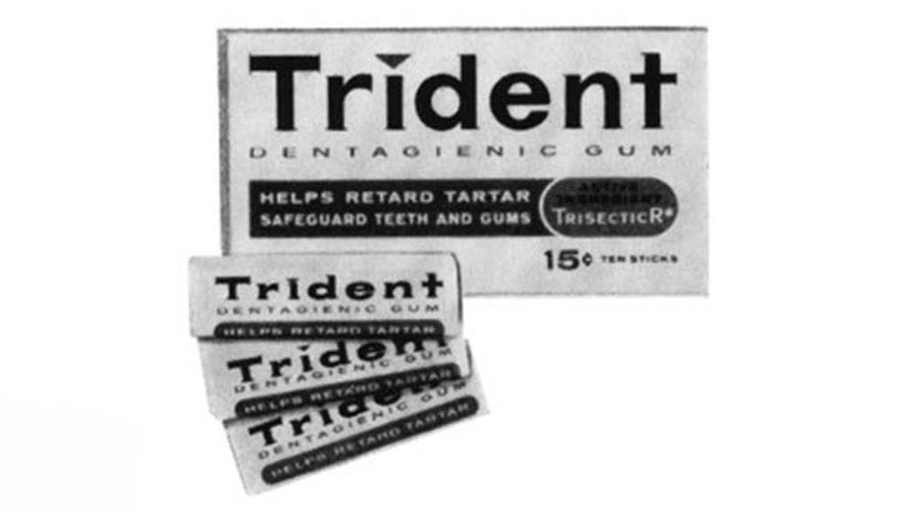 Primer empaque de Trident, 1964.